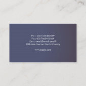 タンポポはモダンで青い名刺活気付きます 名刺 (裏面)