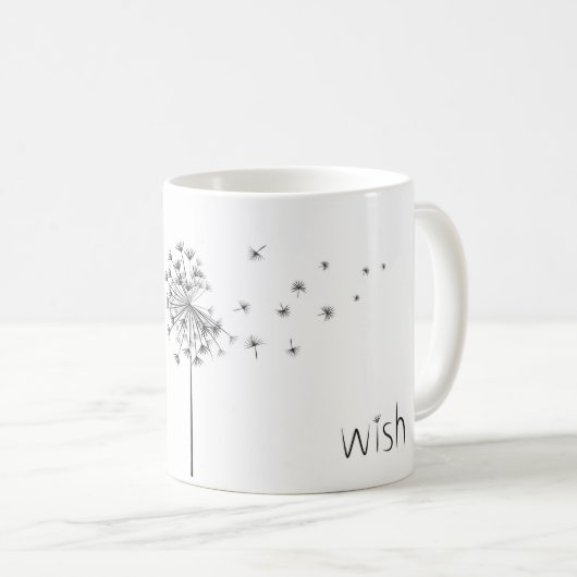 タンポポは願いを作ります コーヒーマグカップ (正面右)