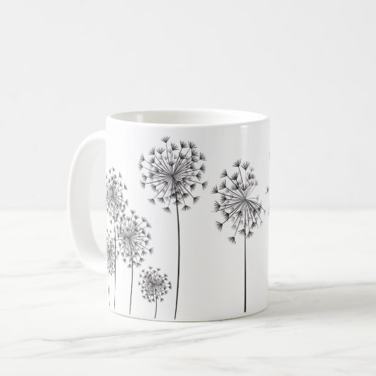 タンポポは願いを作ります コーヒーマグカップ (正面左)