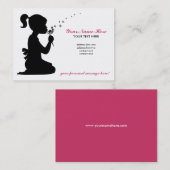 タンポポを吹いている女の子 名刺 (正面/裏面)