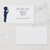 タンポポを吹いている男の子 名刺 (正面/裏面)