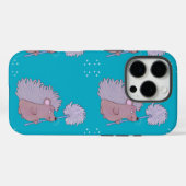タンポポを持つハリネズミ | かわいいフォークアートの自然 Case-Mate iPhoneケース (裏面 (横))