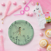 タンポポを持つ妖精 ペーパープレート (パーティー)