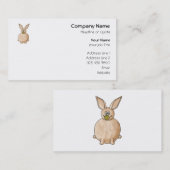 タンポポを食べているウサギ 名刺 (正面/裏面)