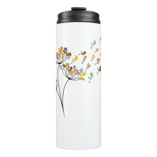 タンポポカラフルス猫 タンブラー (正面)