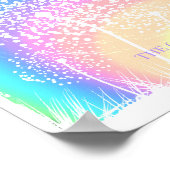 タンポポカラフルリのグラデーションやる気を起こさせる虹 ポスター (角)