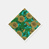タンポポターコイズ スタンダードカクテルナプキン (角)