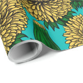 タンポポターコイズ ラッピングペーパー (ロールコーナー)