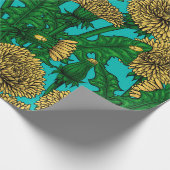 タンポポターコイズ ラッピングペーパー (角)