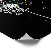 タンポポパズル感動的リボン自閉症に対応 ポスター (角)