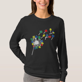 タンポポパズル片自閉症意識 Tシャツ