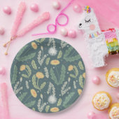 タンポポフローラ雑草パターン ペーパープレート