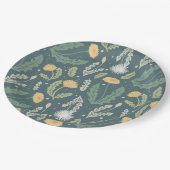 タンポポフローラ雑草パターン ペーパープレート