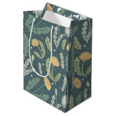 タンポポフローラ雑草パターン ミディアムペーパーバッグ (正面アングル)