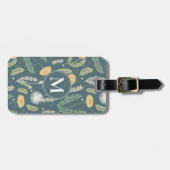 タンポポフローラ雑草パターン ラゲッジタグ (正面横)