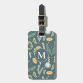 タンポポフローラ雑草パターン ラゲッジタグ (正面縦)