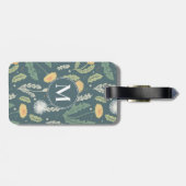 タンポポフローラ雑草パターン ラゲッジタグ (裏面横)