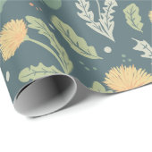 タンポポフローラ雑草パターン ラッピングペーパー (ロールコーナー)