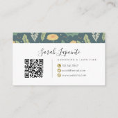 タンポポフローラ雑草模様園芸法 名刺 (裏面)