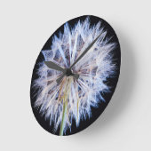 タンポポポ(Taraxacum Officinale)種子頭 ラウンド壁時計 (傾斜)
