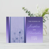 タンポポロマンス パープル ウェディング 招待状 (スタンド正面)