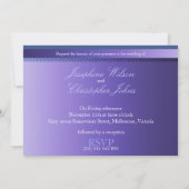 タンポポロマンス パープル ウェディング 招待状 (裏面)