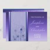 タンポポロマンス パープル ウェディング 招待状 (正面/裏面)