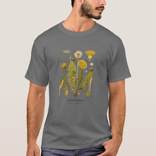 タンポポヴィンテージ植物学,ハーバリスト園芸用G Tシャツ (正面)
