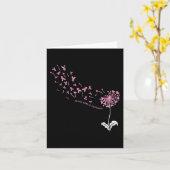 タンポポ乳がん認識度ピンクリスボンサップ カード (黄色い花)