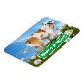 タンポポ付き犬 マグネット (左側)