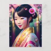 タンポポ付き芸者 ポストカード (正面)