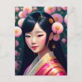 タンポポ付き芸者 ポストカード (正面)