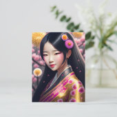 タンポポ付き芸者 ポストカード (スタンド正面)