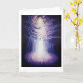 タンポポ分野が付いているくもの巣 カード (黄色い花)