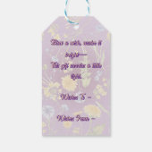 タンポポ喜び ギフトタグ (裏面)