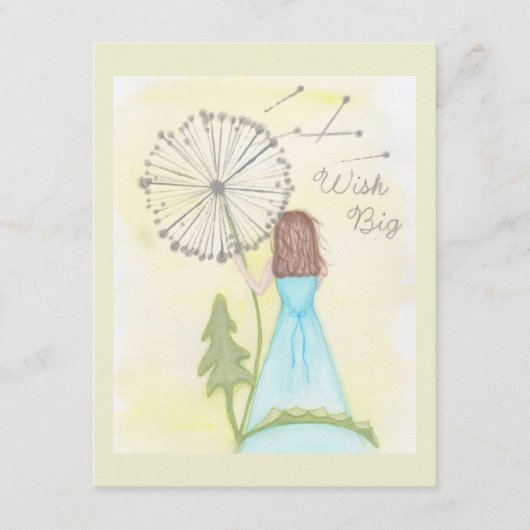 タンポポ小さな女の子 エンクロージャーカード (正面)