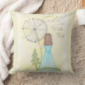 タンポポ小さな女の子 クッション (ブランケット)