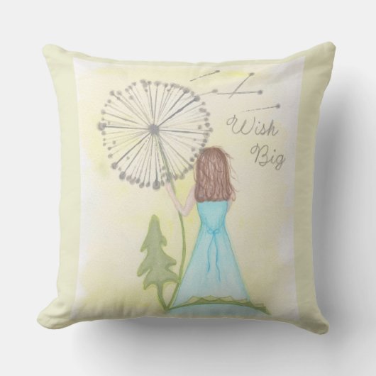 タンポポ小さな女の子 クッション (正面)