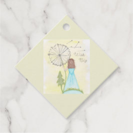 タンポポ小さな女の子 フェイバータグ