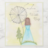 タンポポ小さな女の子 ワインラベル (シングルラベル)