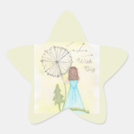 タンポポ小さな女の子 星シール