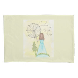 タンポポ小さな女の子 枕カバー