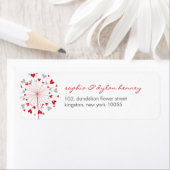 タンポポ愛かわいい夏結婚の住所 シール (インサイチュ)