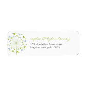 タンポポ愛かわいい夏結婚の住所 シール (正面)