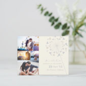 タンポポ愛のハート数々の4写真の日付を保存 案内ポストカード (スタンド正面)