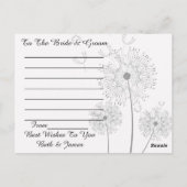 タンポポ最高のつる植物が新しく結婚望む ポストカード (裏面)