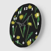 タンポポ模様 ラージ壁時計 (傾斜)