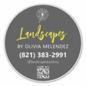 タンポポ気にロゴ芝生サービスウィンドウ シール (正面)