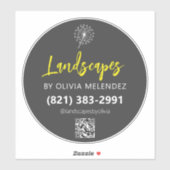 タンポポ気にロゴ芝生サービスウィンドウ シール (シート)