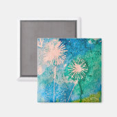 タンポポ水彩オリジナル芸術 マグネット (正面/裏面)